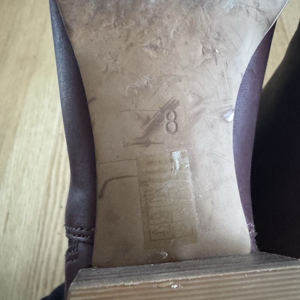 Madewell The Carina Boot Dark Cabernet Chelsea Ankle Booties Women Size 8 - Picture 8 of 9